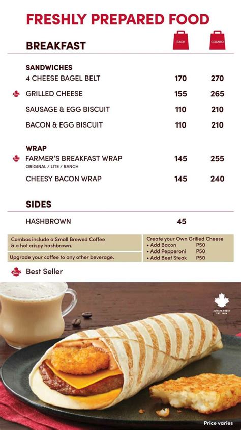 tim hortons philippines menu|Menu .